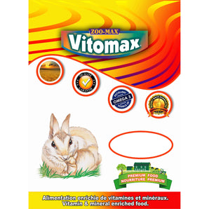 Nourriture enrichie pour Lapins Zoo-Max VITOMAX. Choix de formats.