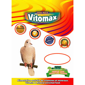 Nourriture enrichie pour Colombes & Tourterelles Zoo-Max VITOMAX. Choix de formats.