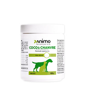 Zanimo COCO & CHANVRE - Formule apaisante. Suppléments liquides pour chiens et chats. Choix de formats.