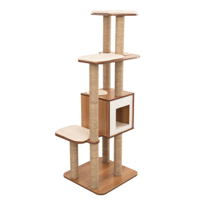 Walnut Vesper condo type cat furniture. 158cm. 