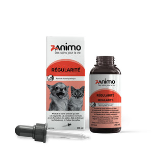 Zanimo REGULARITY homeo. Helps balance and regularity of the intestines. For dogs and cats. 30ml