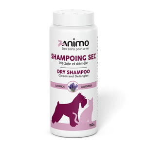 Zanimo DRY SHAMPOO - Cleanser and detangler - LAVENDER. For dogs and cats. 150g